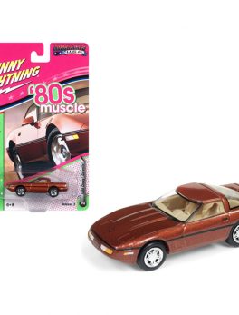 1988 Chevrolet Corvette Dark Bronze Metallic 80's Muscle Limited Edition to 3796 pieces Worldwide 1/64 Diecast Model Car by Johnny Lightning JLMC014-JLSP026B