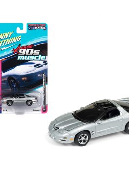 1999 Pontiac Firebird Trans Am WS6 Sebring Silver 90's Muscle Limited Edition to 3724 pieces Worldwide 1/64 Diecast Model Car by Johnny Lightning JLMC014-JLSP028B