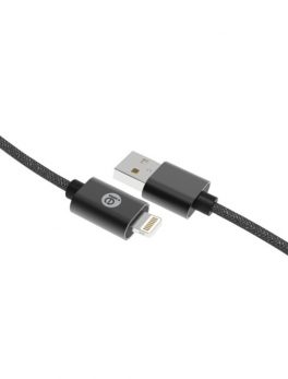 iEssentials IEN-BC10L-BK Charge and Sync Braided Lightning to USB Cable, 10ft (Black)