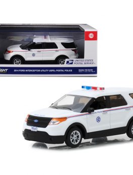 2014 Ford Interceptor Utility Postal Police United States Postal Service (USPS) White 1/43 Diecast Model Car by Greenlight 86524