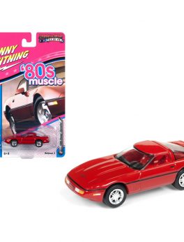 1988 Chevrolet Corvette Bright Red 80's Muscle Limited Edition to 4036 pieces Worldwide 1/64 Diecast Model Car by Johnny Lightning JLMC014-JLSP026A