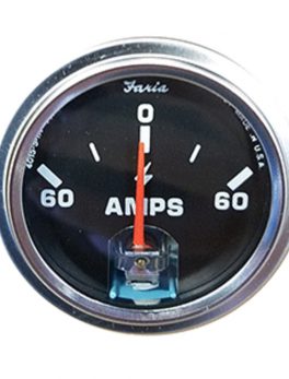 Faria 2" Amp Gauge - Black w/Stainless Steel Bezel
