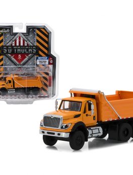 2018 International WorkStar Construction Dump Truck Orange S.D. Trucks Series 5 1/64 Diecast Model by Greenlight 45050A