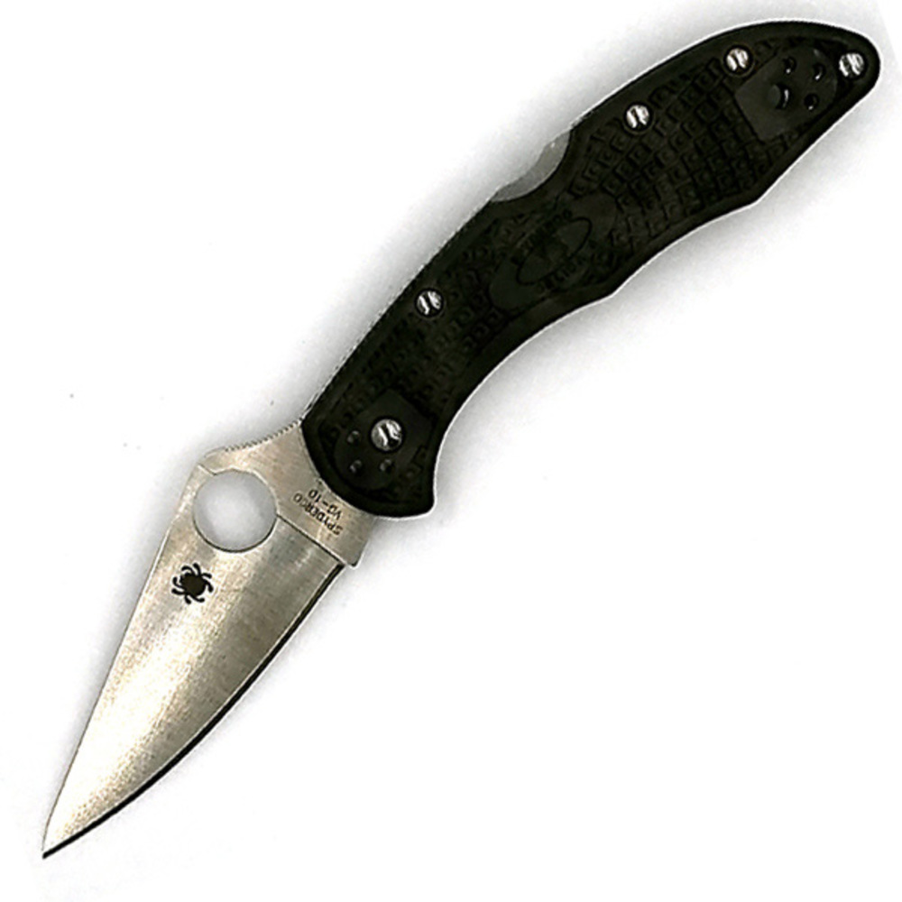 Spyderco Delica 4 Folder 2.88 in Plain Green Zome FRN