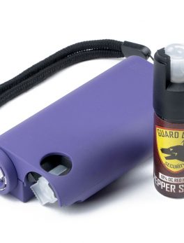 Guard Dog All-In-One Stun Gun Flashlight Pepper Spray -Prpl