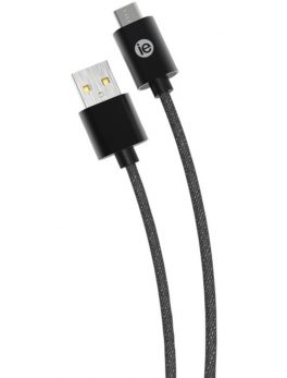 iEssentials IEN-BC10C-BK Charge and Sync Braided USB-C to USB-A Cable, 10ft (Black)