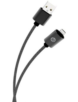 iEssentials IEN-BC10M-BK Charge and Sync Braided Micro USB to USB Cable, 10ft (Black)