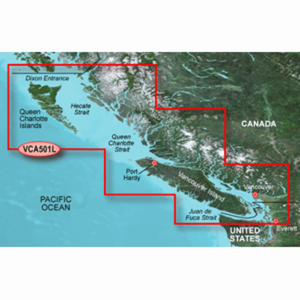 Garmin BlueChart g3 Vision HD - VCA501L - Vancouver Island - Dixon Entrance - microSD/SD