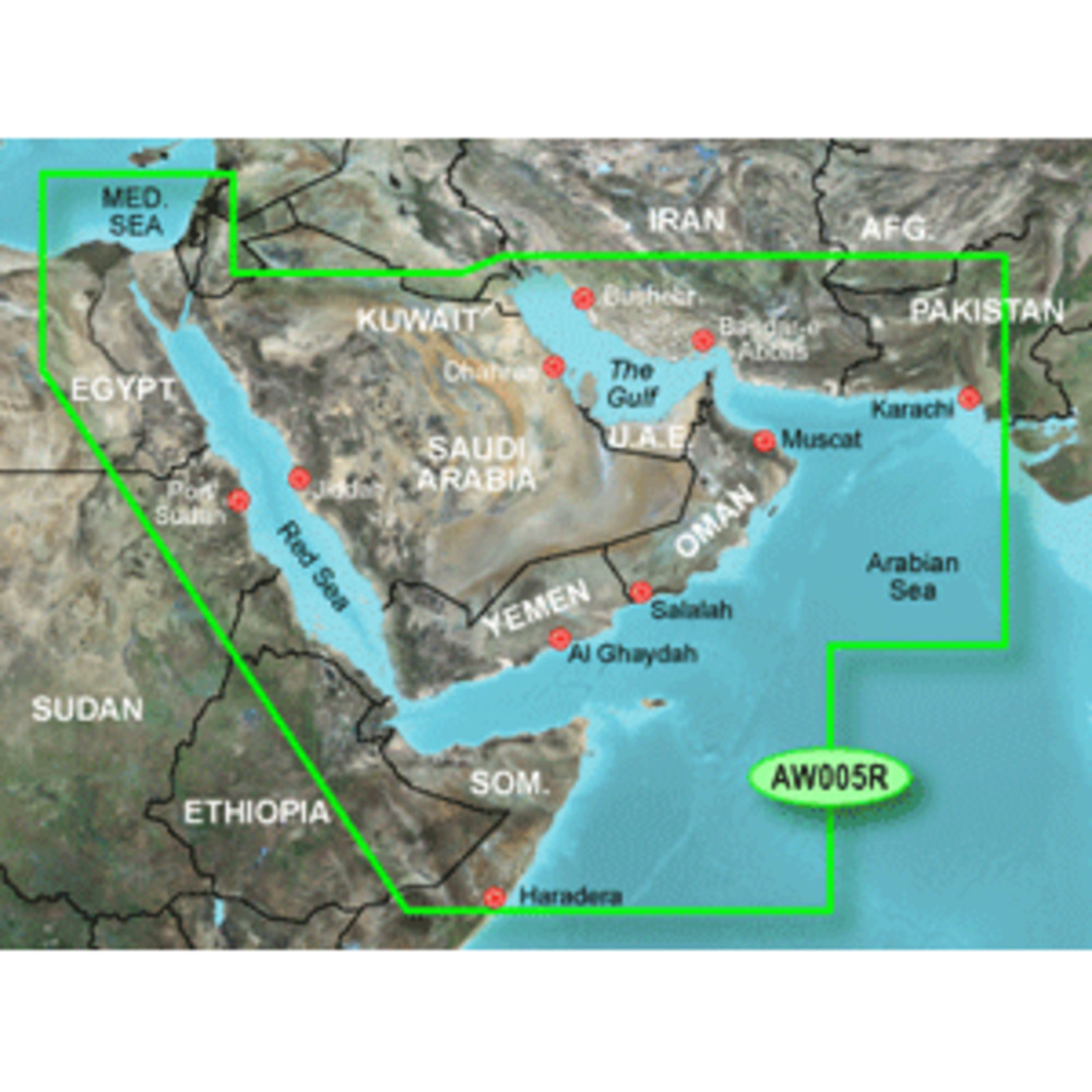 Garmin BlueChart g2 HD - HAW005R - The Gulf and Red Sea - microSD/SD