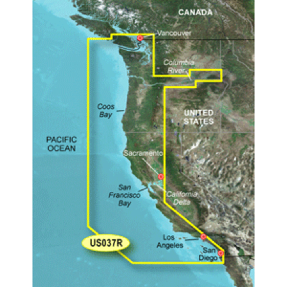 Garmin BlueChart g3 Vision HD - VUS037R - Vancouver - San Diego - microSD/SD