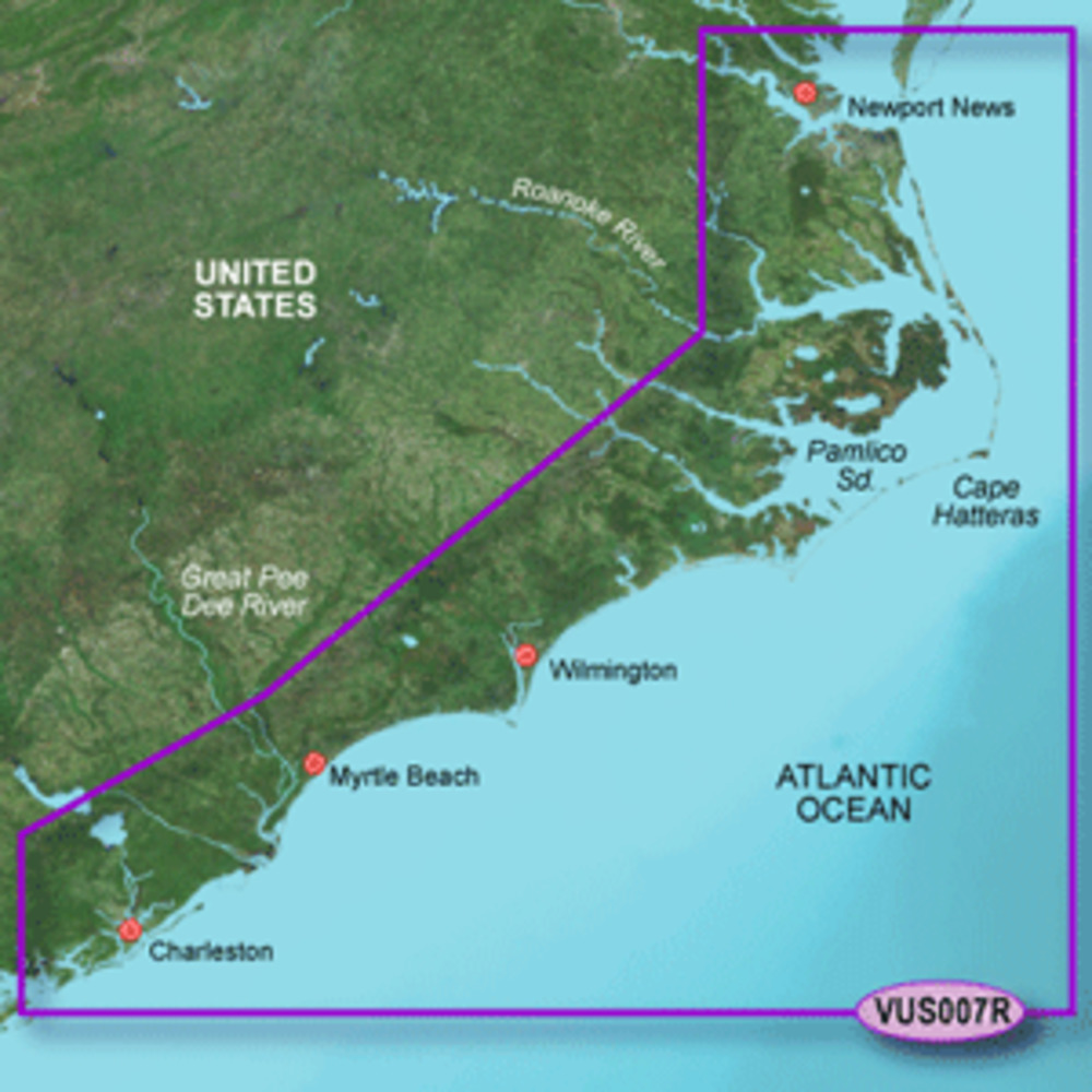 Garmin BlueChart g3 Vision HD - VUS007R - Norfolk - Charleston - microSD/SD