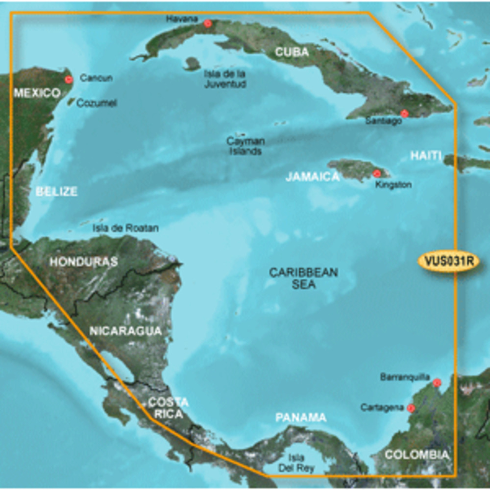 Garmin BlueChart g2 Vision HD - VUS031R - Southwest Caribbean - microSD and #153;/SD and #153;