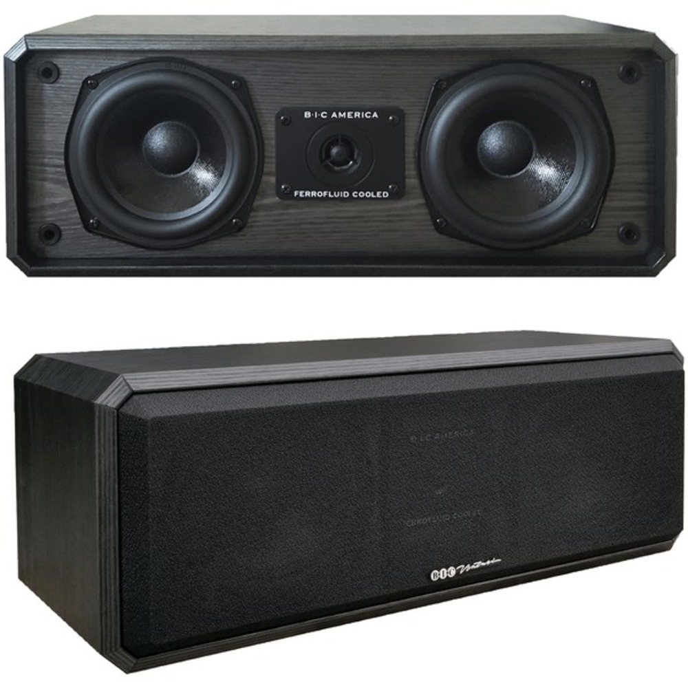 BIC America DV52CLRB 125-Watt 2-Way 3-Driver 5.25-Inch Center Channel Speaker