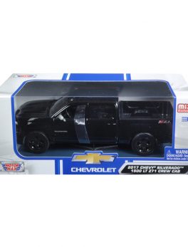 2017 Chevrolet Silverado 1500 LT Z71 Crew Cab Black 1/24 Diecast Model Car by Motormax 79348BK