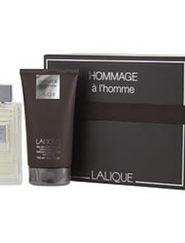 Lalique Hommage A L'homme Edt Spray 3.4 Oz and Hair And Shower Gel 5 Oz For Men