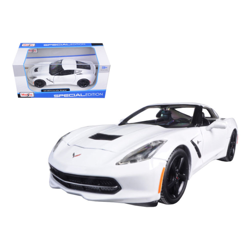 2014 Chevrolet Corvette C7 Stingray White 1/24 Diecast Model Car by Maisto 31505w