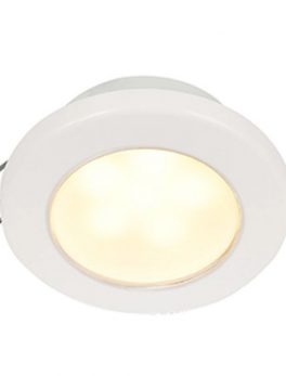 Hella Marine EuroLED 75 3" Round Spring Mount Down Light - Warm White LED - White Plastic Rim - 12V