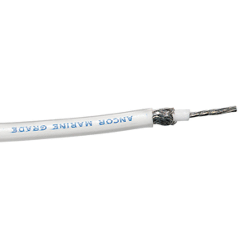 Ancor RG-213 White Tinned Coaxial Cable - 100"