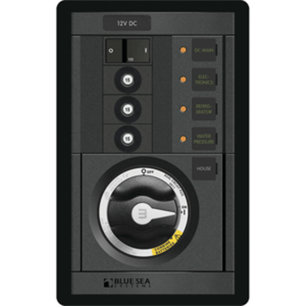 Blue Sea 1408 M-Series Dual Circuit Plus and #153;, Main + 3 Positions CLB Vertical