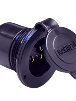 Marinco Marine On-Board Hard Wired Charger Inlet - 15Amp - Black