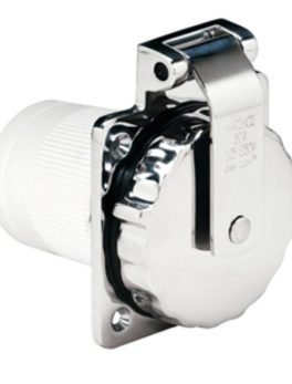 Marinco 6373EL-B 50Amp 125/250V Stainless Steel Inlet