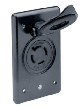 Marinco 2018BR-MB 12/24V Receptacle w/Flip Lid