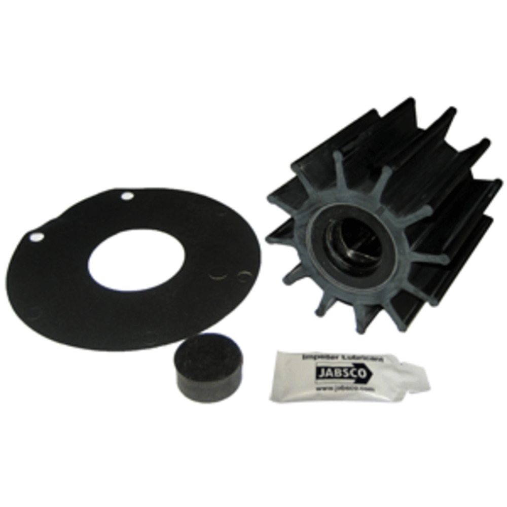 Jabsco Impeller Kit - 12 Blade - Neoprene - 3- and #190;" Diameter - Plastic Insert - Double Flat Drive