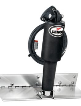 Lenco 4" x 12" Limited Space Trim Tab Kit w/o Switch Kit 12V - Electro-Polished - Short Actuator