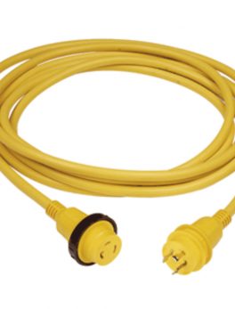 Marinco 30 Amp PowerCord PLUS Cordset w/Power-On LED - Yellow 50ft