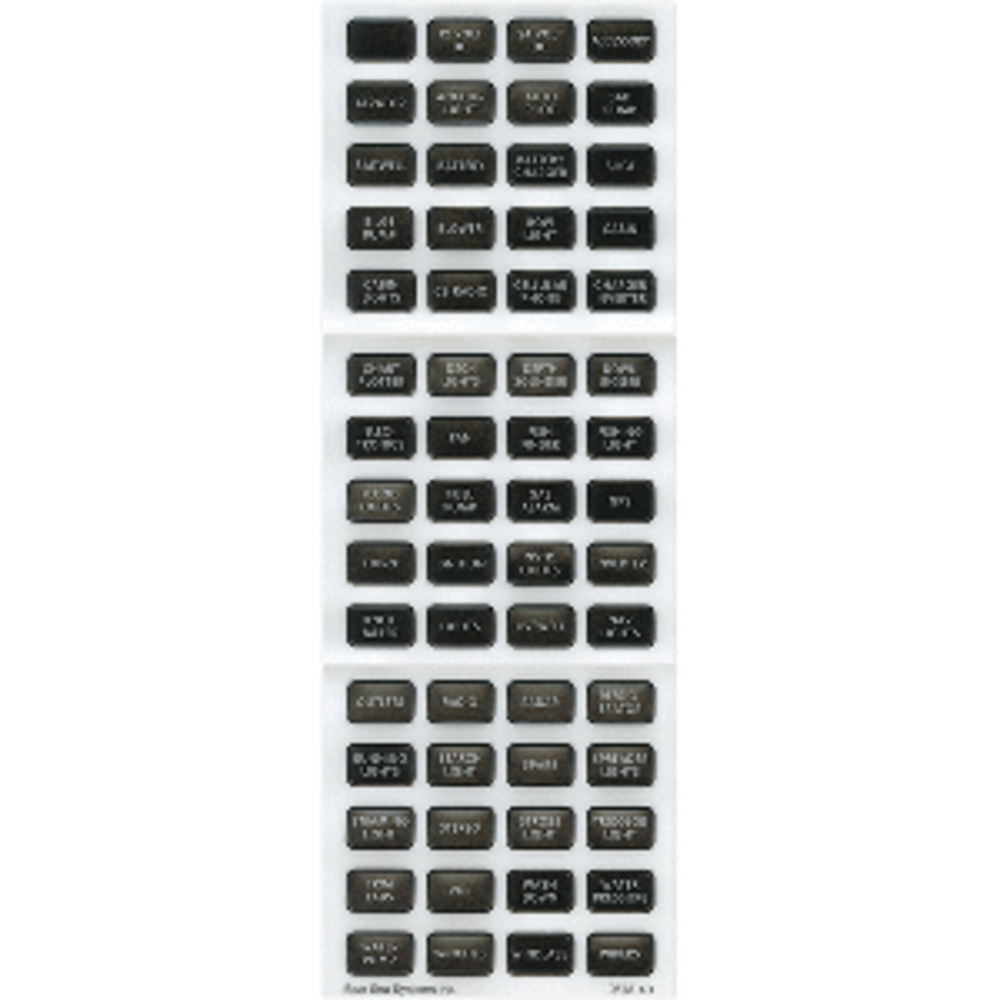 Blue Sea 8214 Black Small Format Label Kit - 60 Labels