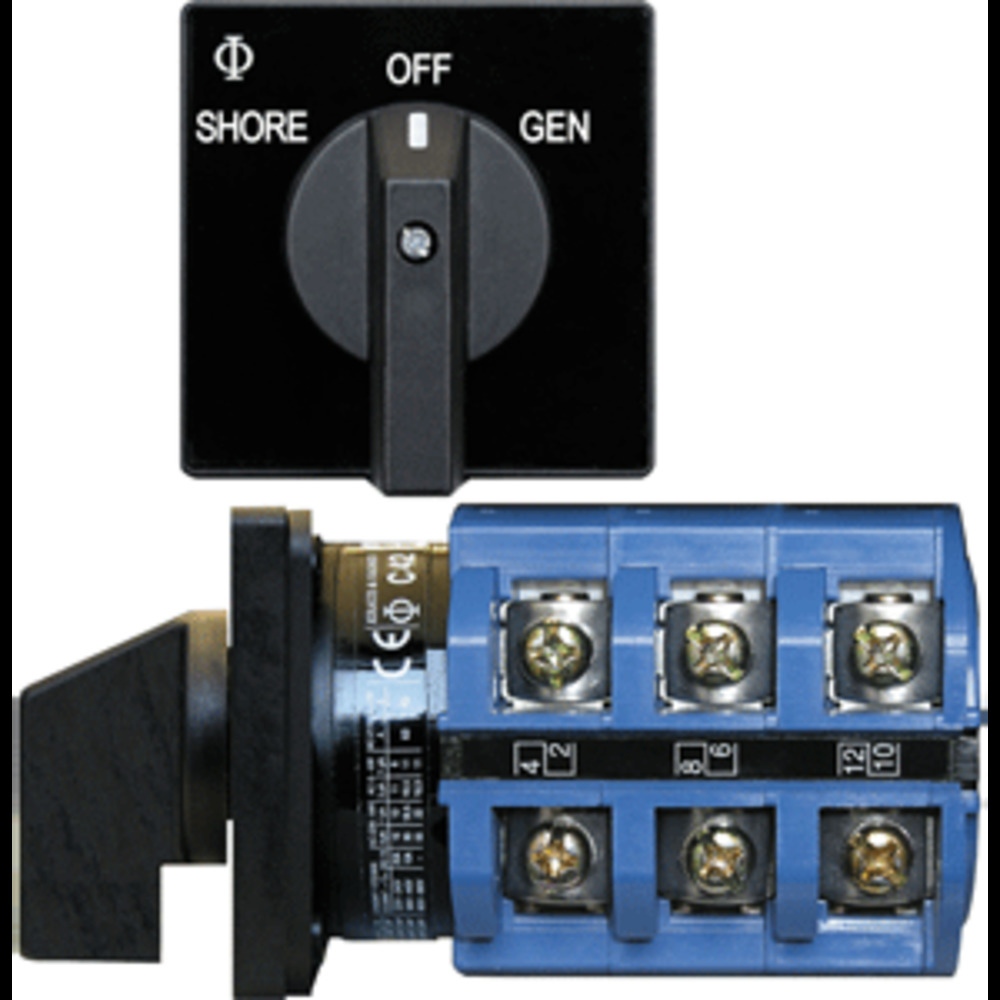 Blue Sea 9019 Switch, AC 240VAC 63A OFF +2 Positions