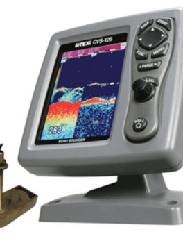 SI-TEX CVS-126 Dual Frequency Color Echo Sounder w/600kW Thru-Hull Tranducer 307/50/200T-CX