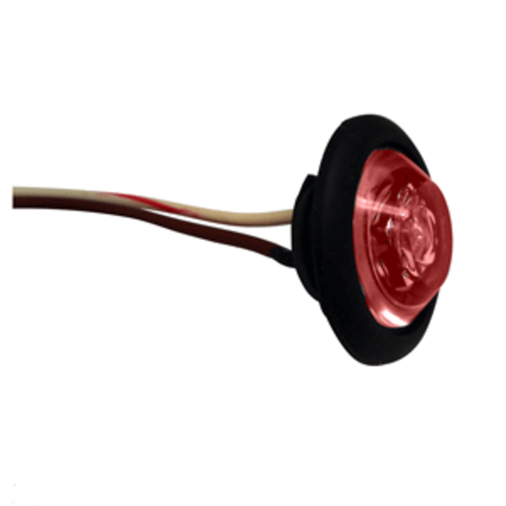 Innovative Lighting 1" Round LED "Shortie" Livewell/Bulkhead Light - Red LED/Black Grommet - 7 Lumens