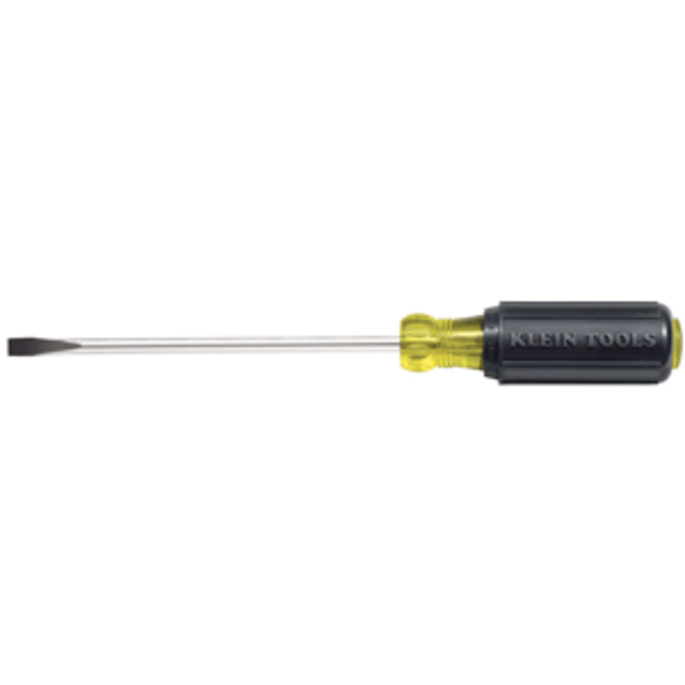 Klein Tools 1/4" Cabinet-Tip Screwdriver - 6" Heavy-Duty Round-Shank