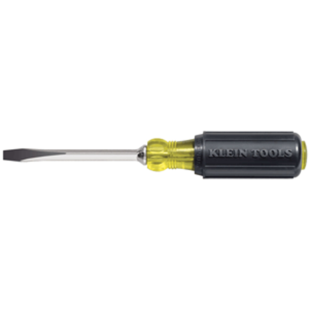 Klein Tools 1/4" Keystone-Tip Screwdriver - 4" Heavy-Duty Square-Shank