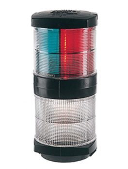 Hella Marine Tri-Color Navigation Light/Anchor Navigation Lamp- Incandescent - 2nm - Black Housing - 12V