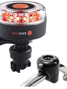 Navisafe Navilight All RED 360 and deg; 2NM w/Navimount Base and amp; Rail Mount - Black