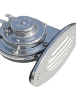 Schmitt and amp; Ongaro Mini SS Single Drop-In Horn w/SS Grill - 12V Low Pitch