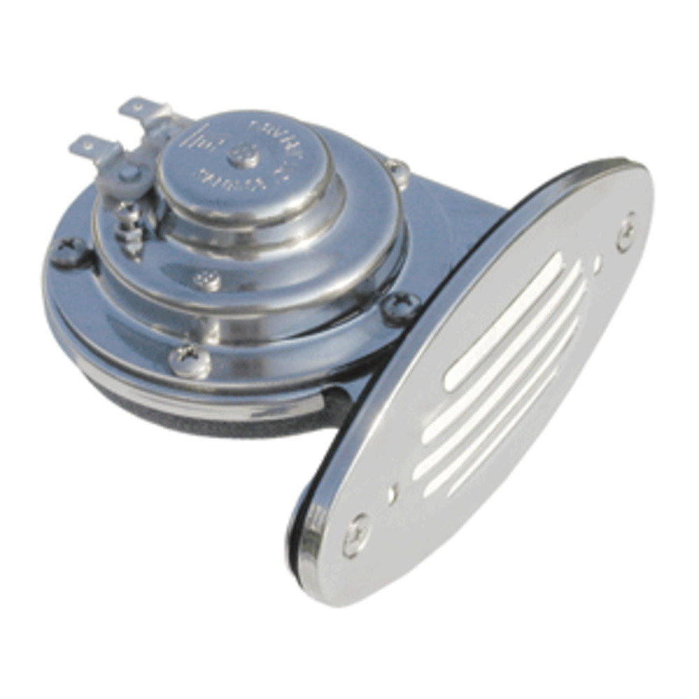 Schmitt and amp; Ongaro Mini SS Single Drop-In Horn w/SS Grill - 12V Low Pitch