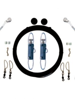 Rupp Single Rigging Kit w/Klickers - Black Mono 160" Lines