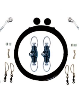 Rupp Single Rigging Kit w/Nok-Outs - Black Mono 160" Lines
