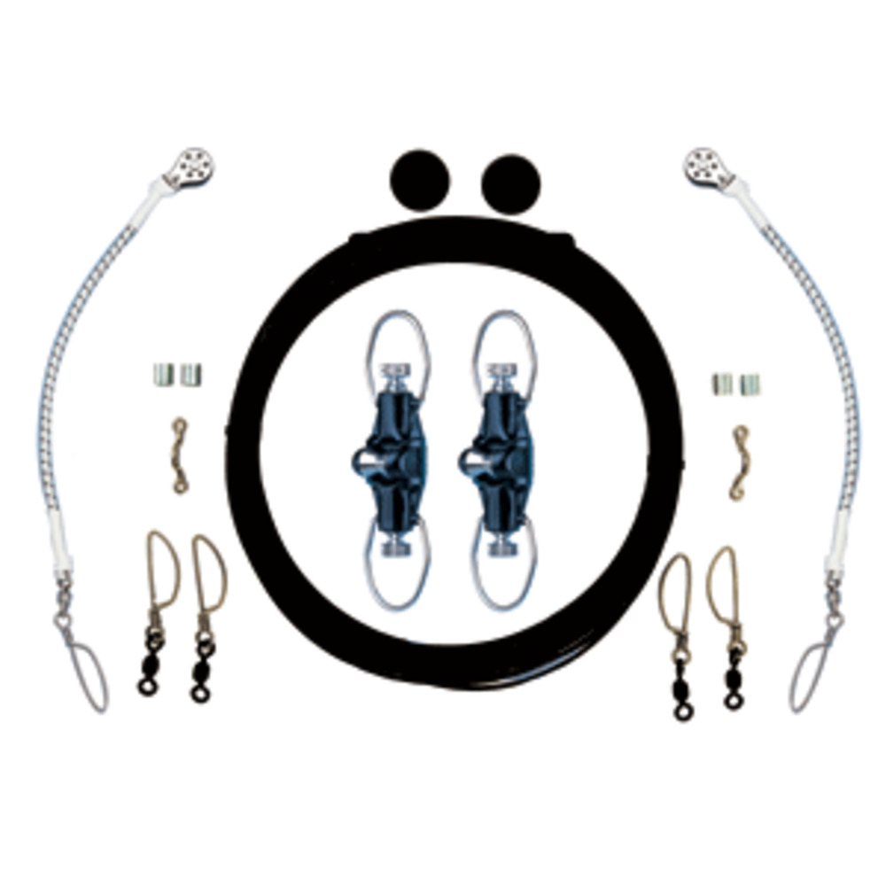 Rupp Single Rigging Kit w/Nok-Outs - Black Mono 160" Lines
