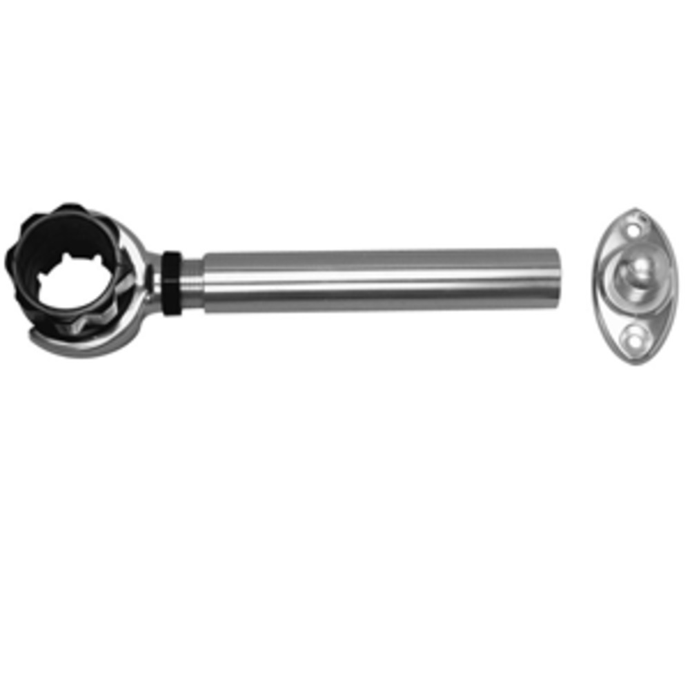Rupp Threaded Antenna Support w/6" Flat Mount and 1.5" Collar