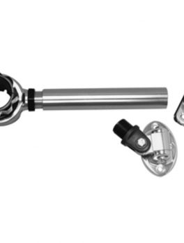 Rupp Threaded Antenna Support w/6" Pipe Mount, Oval 4-Way Base and 1.5" Collar