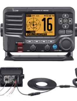 Icom M506 VHF Fixed Mount w/Rear Mic and NMEA 0183/2000 - Black