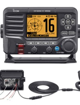 Icom M506 VHF Fixed Mount w/Rear Mic, AIS and NMEA 0183/2000 - Black