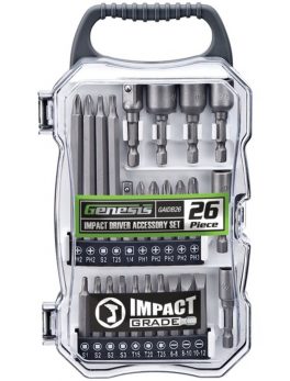Genesis GAIDB26 26-Piece Impact Driver Accessory Set