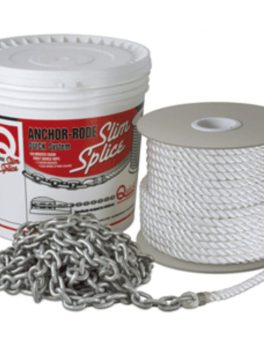 Quick Anchor Rode 15" of 7mm Chain and 200" of and #189;" Rope