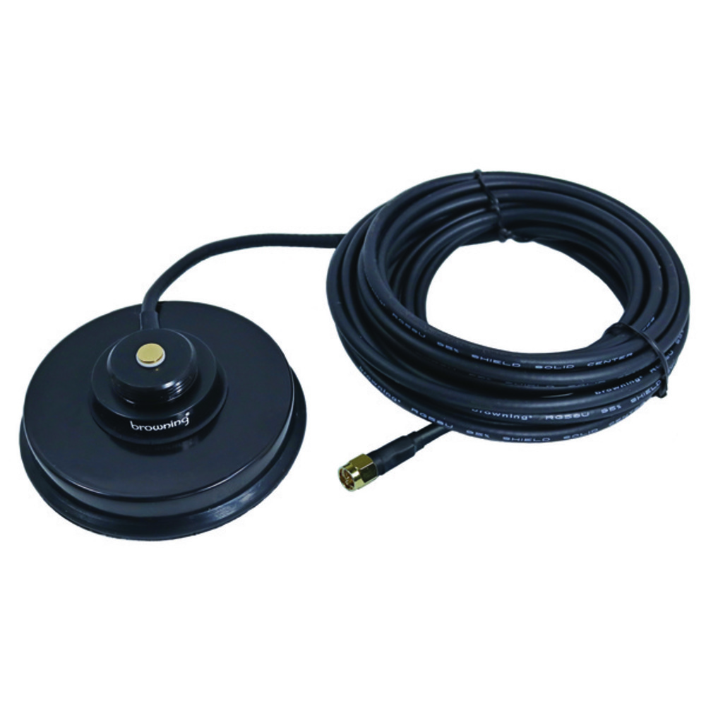 Browning BR-1035-SMA Premium 3 5/8" Magnet NMO Mounting with Rubber Boot and SMA Male
