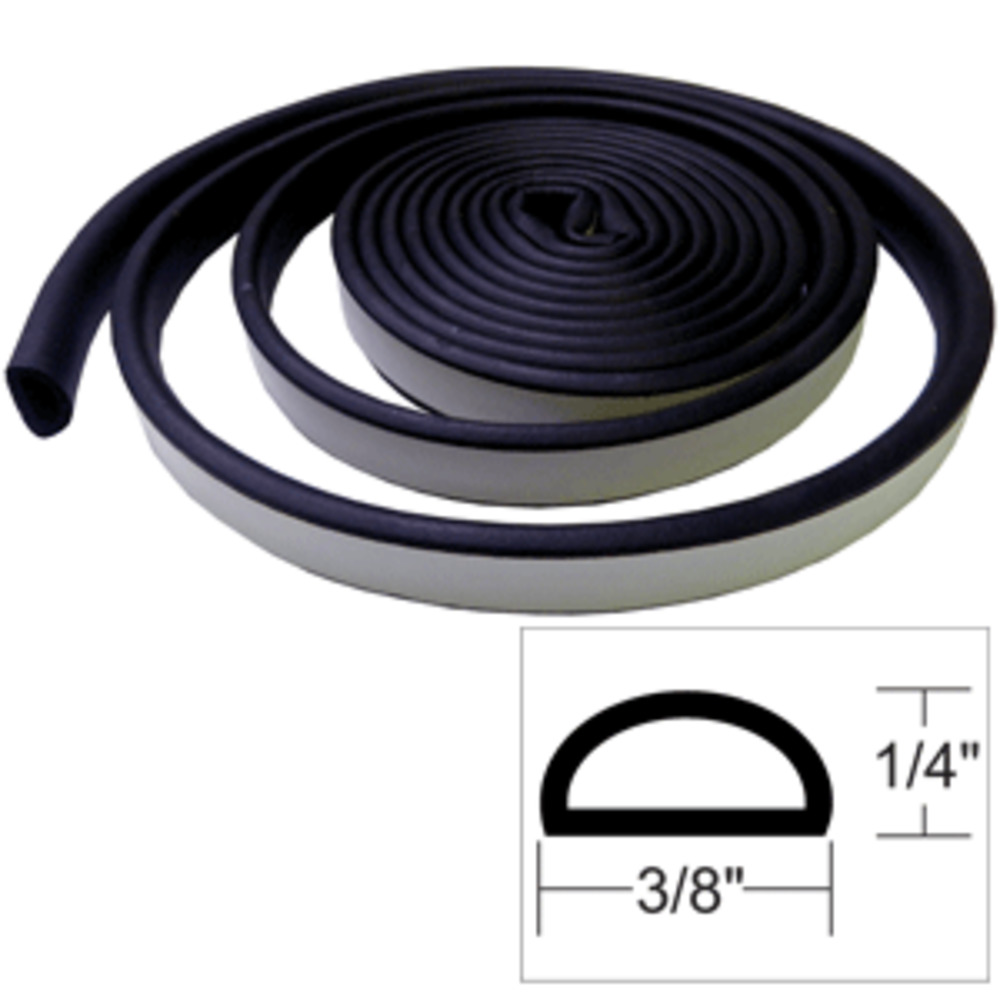 TACO Weather Seal - 10'L x and #188;"H x and #8540;"W - Black